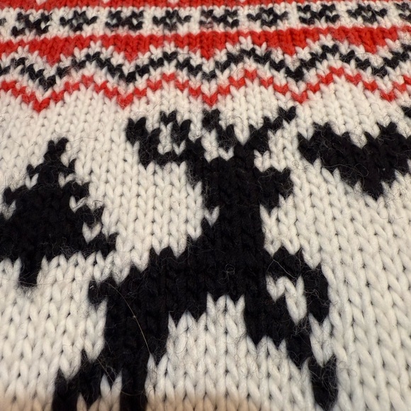 H&M Women’s Oversized Fair Isle Sweater Mock Neck Sweater Size Small - Picture 2 of 6